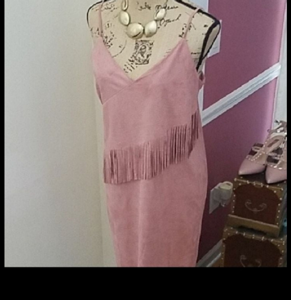 Fringed Suede Dress